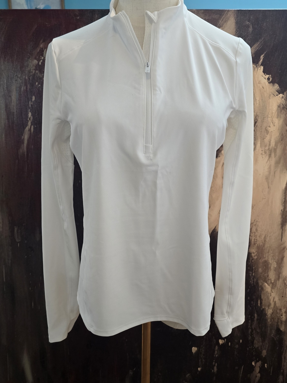 CALIA by Carrie Underwood White Long-Sleeve Quarter Zip Top